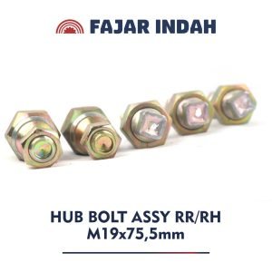 sparepart hub bolt assy m19 x 75 x 5 mm colt diesel dan canter