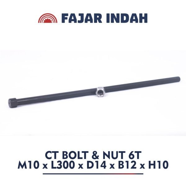 mur dan baut CT 6 ton ukuran M10 x L300 x D14 x B12 x H10