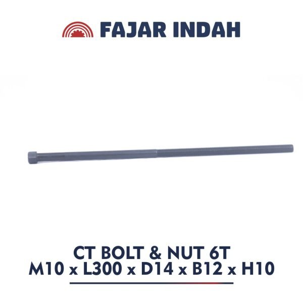 mur dan baut CT 6 ton ukuran M10 x L300 x D14 x B12 x H10