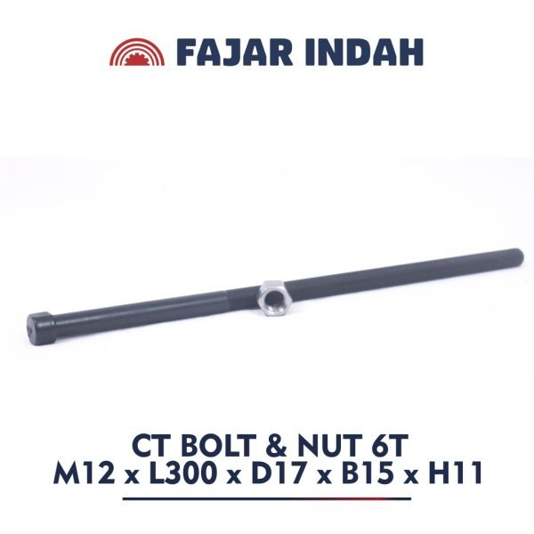 mur dan baut CT 6 ton ukuran M12 x L300 x D17 x B15 x H11