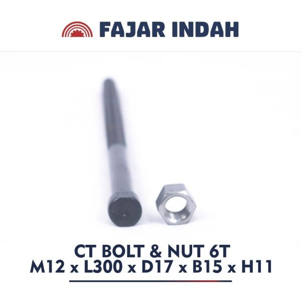 mur dan baut CT 6 ton ukuran M12 x L300 x D17 x B15 x H11