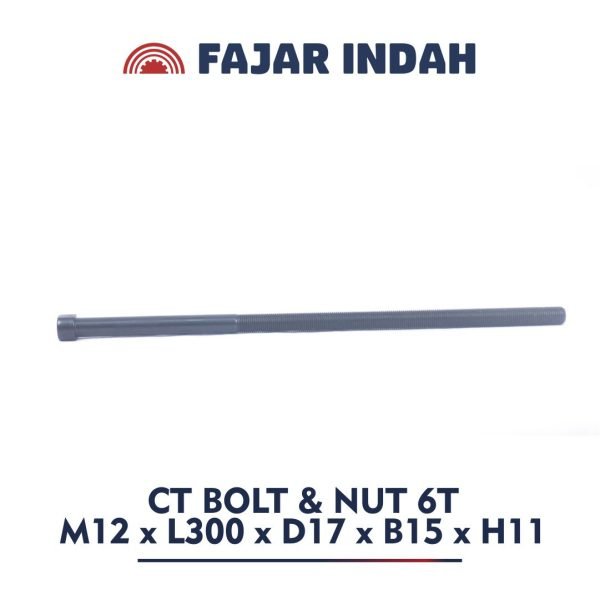 mur dan baut CT 6 ton ukuran M12 x L300 x D17 x B15 x H11