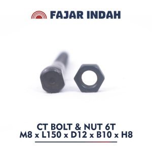 mur dan baut CT 6 ton ukuran M8 x L150 x D12 x B10 x H8