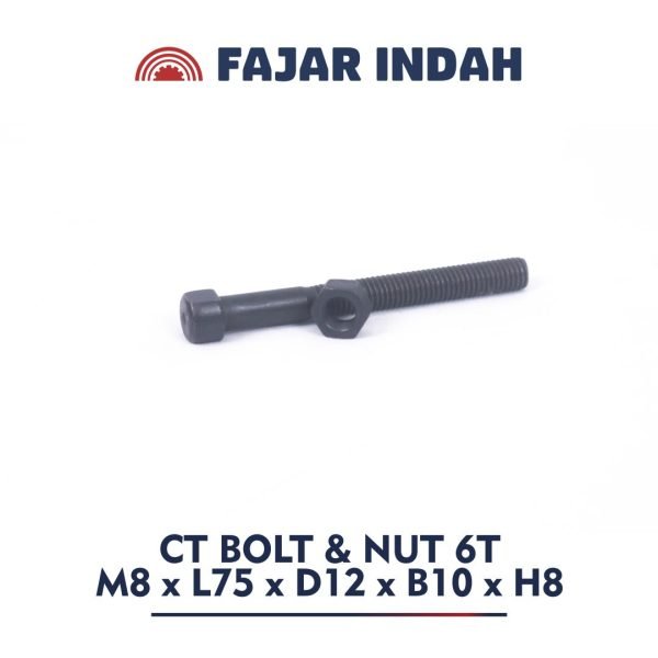 mur dan baut CT 6 ton ukuran M8 x L75 x D12 x B10 x H8