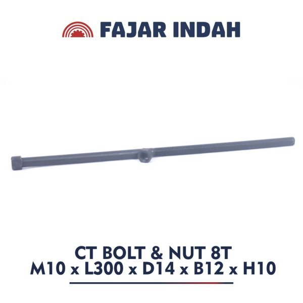 mur dan baut CT 8 ton ukuran M10 x L300 x D14 x B12 x H10