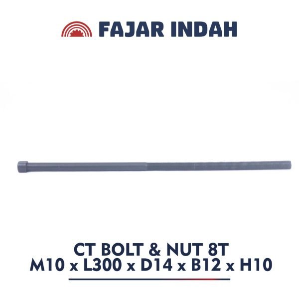 mur dan baut CT 8 ton ukuran M10 x L300 x D14 x B12 x H10