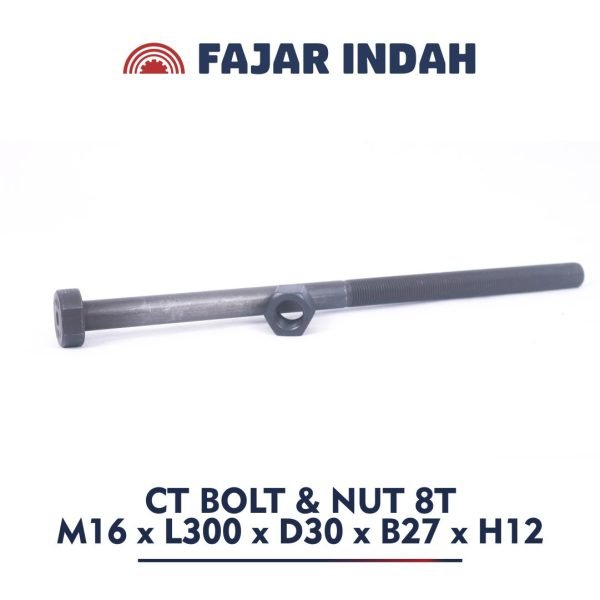 mur dan baut CT 8 ton ukuran M16 x L300 x D30 x B27 x H12