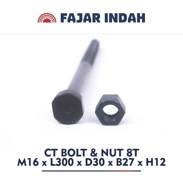 mur dan baut CT 8 ton ukuran M16 x L300 x D30 x B27 x H12