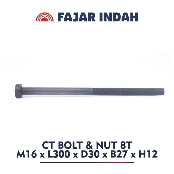 mur dan baut CT 8 ton ukuran M16 x L300 x D30 x B27 x H12