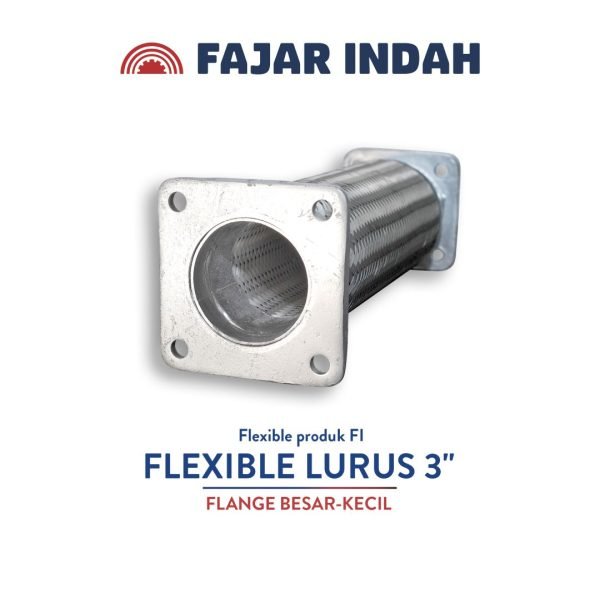 flexible lurus 3 inci flange besar kecil