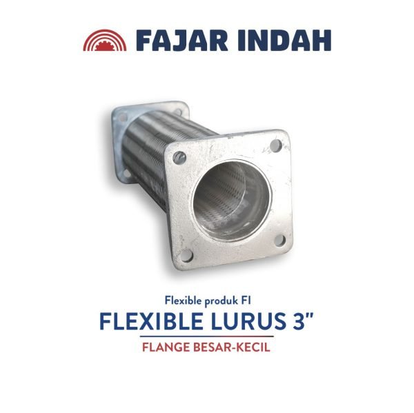 flexible lurus 3 inci flange besar kecil