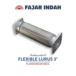 flexible lurus 3 inci flange besar kecil