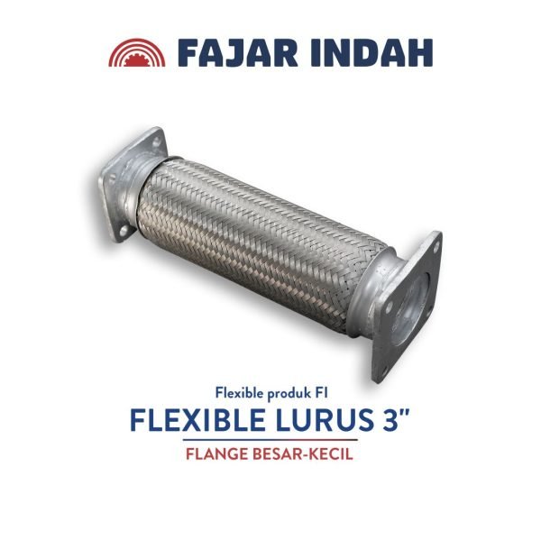flexible lurus 3 inci flange besar kecil