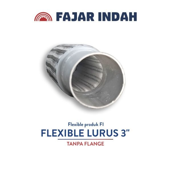flexible lurus 3 inci tanpa flange